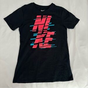 Nike Women Black Graphic T-Shirt S